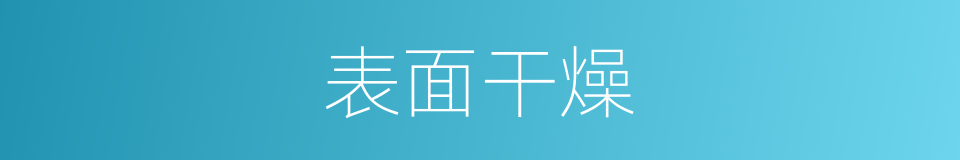 表面干燥的同义词