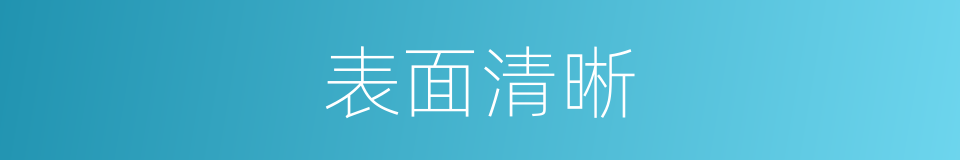 表面清晰的同义词