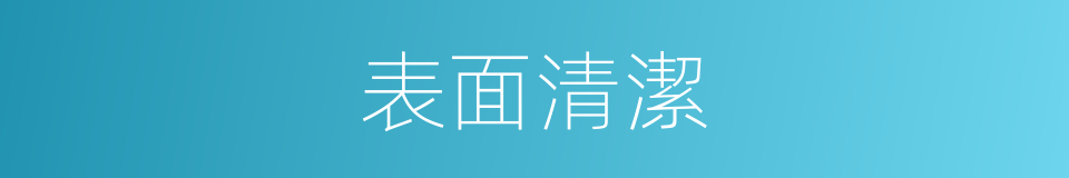 表面清潔的同義詞