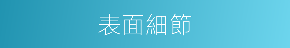 表面細節的同義詞
