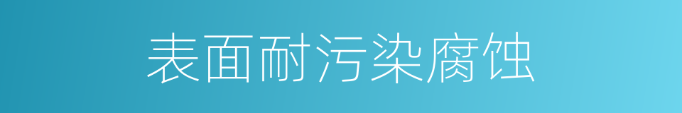 表面耐污染腐蚀的同义词