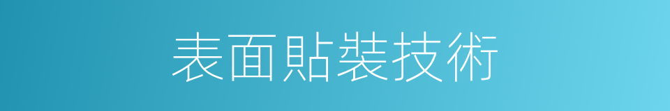 表面貼裝技術的同義詞