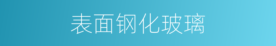 表面钢化玻璃的同义词