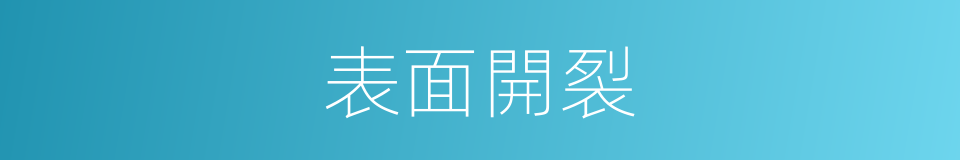 表面開裂的同義詞