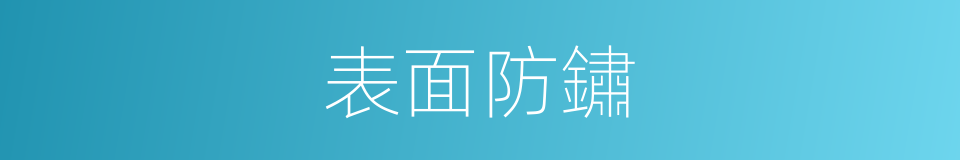 表面防鏽的同義詞
