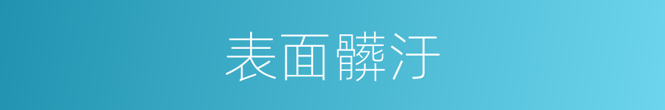 表面髒汙的同義詞