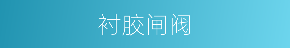 衬胶闸阀的同义词