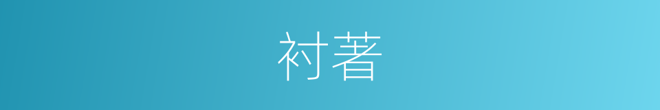 衬著的同義詞