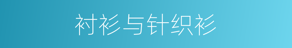 衬衫与针织衫的同义词
