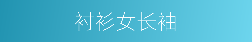 衬衫女长袖的同义词