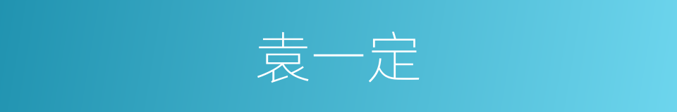 袁一定的同义词