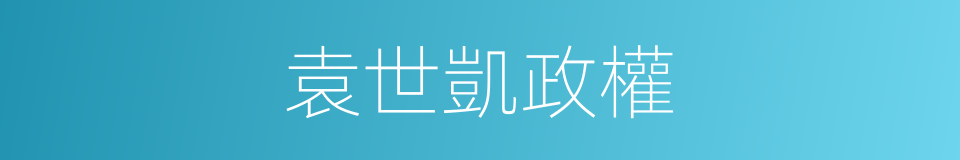 袁世凱政權的同義詞