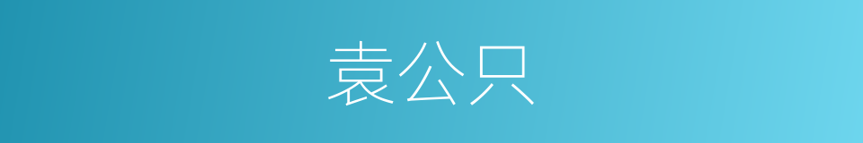 袁公只的同义词