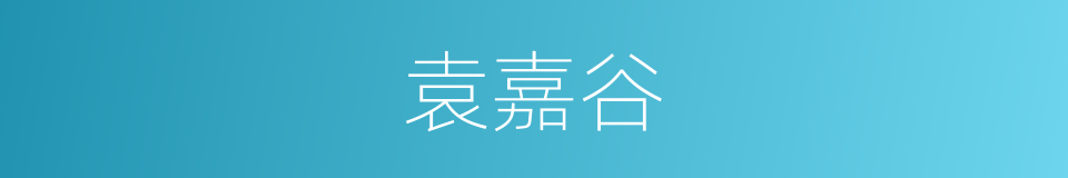 袁嘉谷的同义词