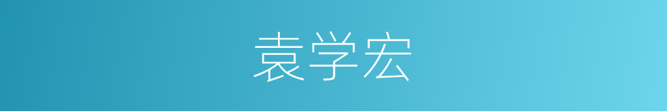 袁学宏的同义词
