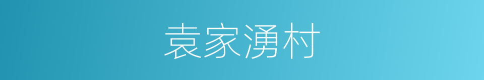 袁家湧村的同義詞