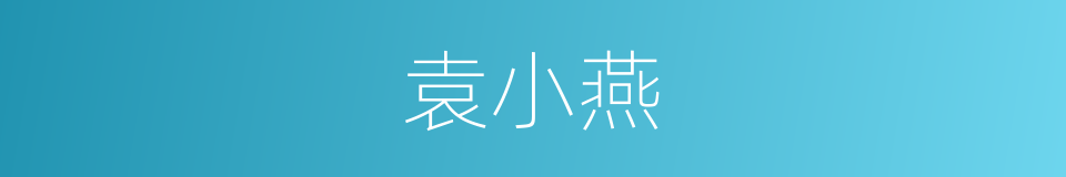 袁小燕的同义词