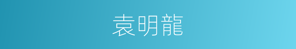 袁明龍的同義詞
