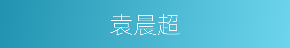 袁晨超的同义词