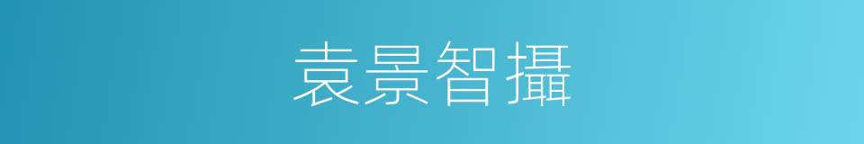 袁景智攝的同義詞