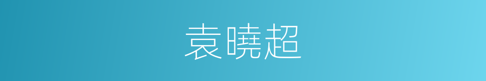 袁曉超的同義詞