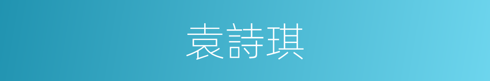 袁詩琪的同義詞