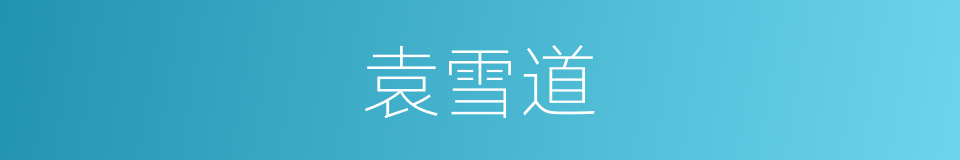 袁雪道的同义词