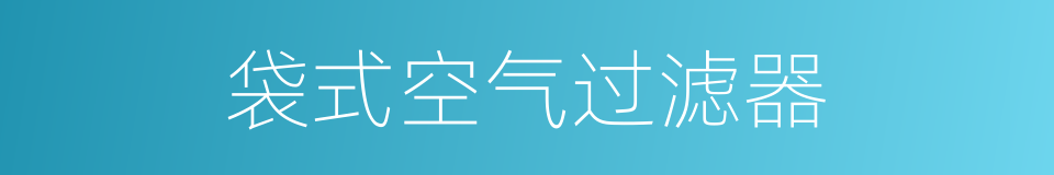 袋式空气过滤器的同义词