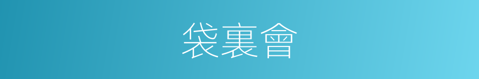 袋裏會的同義詞