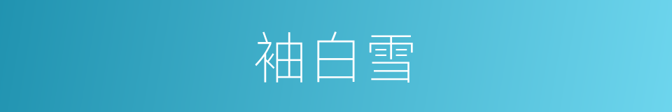 袖白雪的同义词
