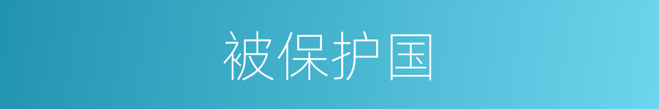 被保护国的同义词