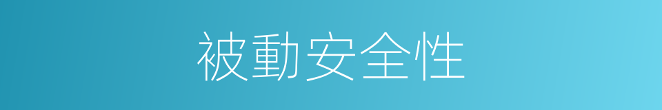 被動安全性的同義詞