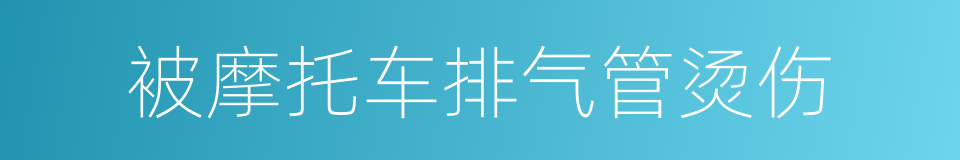 被摩托车排气管烫伤的同义词