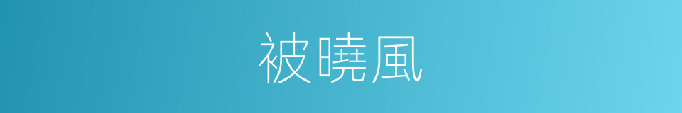 被曉風的同義詞