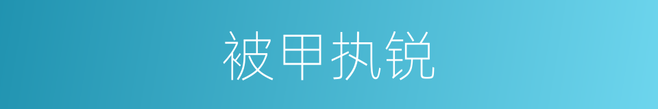 被甲执锐的意思