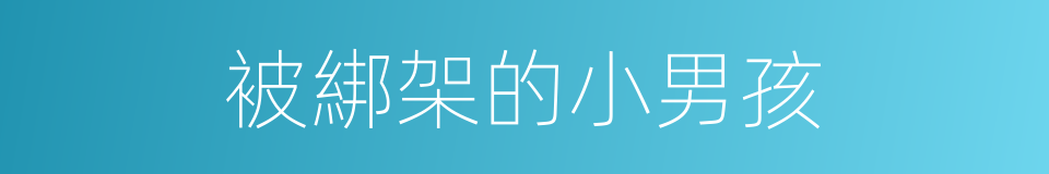 被綁架的小男孩的同義詞