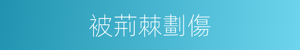 被荊棘劃傷的同義詞