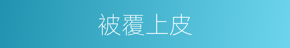 被覆上皮的意思