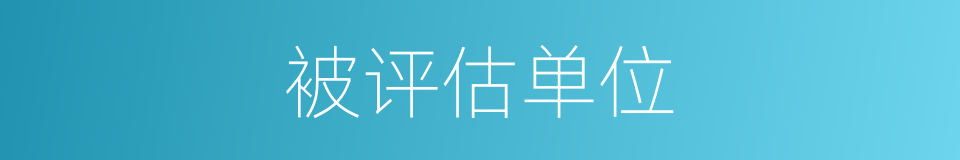 被评估单位的同义词