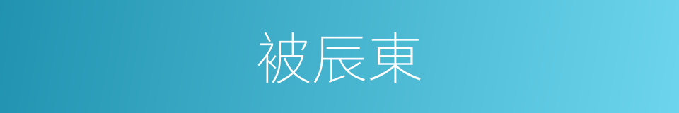 被辰東的同義詞