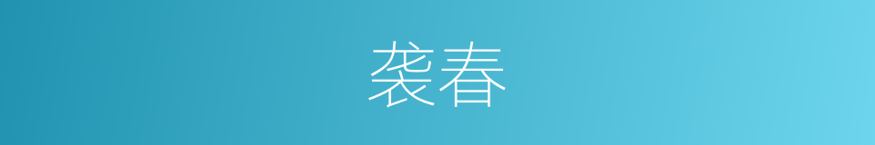 袭春的同义词