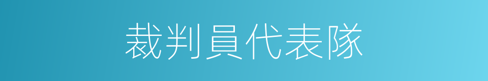 裁判員代表隊的同義詞