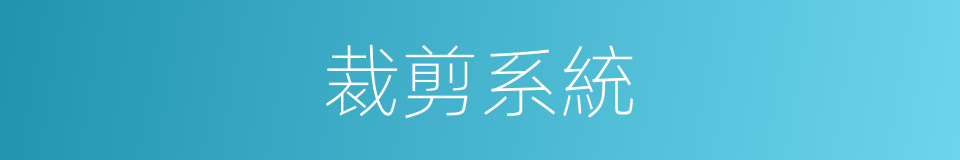 裁剪系統的同義詞