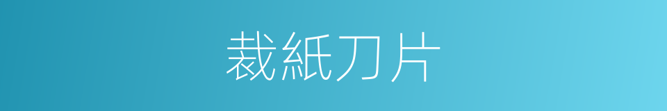 裁紙刀片的同義詞