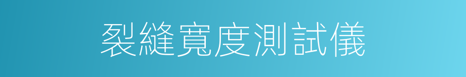 裂縫寬度測試儀的同義詞
