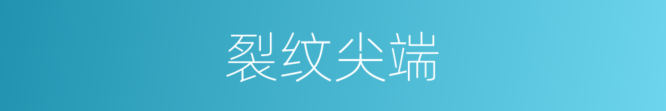 裂纹尖端的同义词
