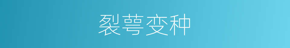 裂萼变种的同义词