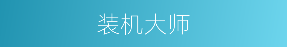 装机大师的同义词