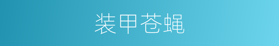 装甲苍蝇的同义词