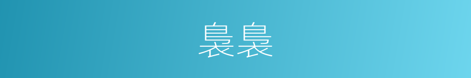 裊裊的意思